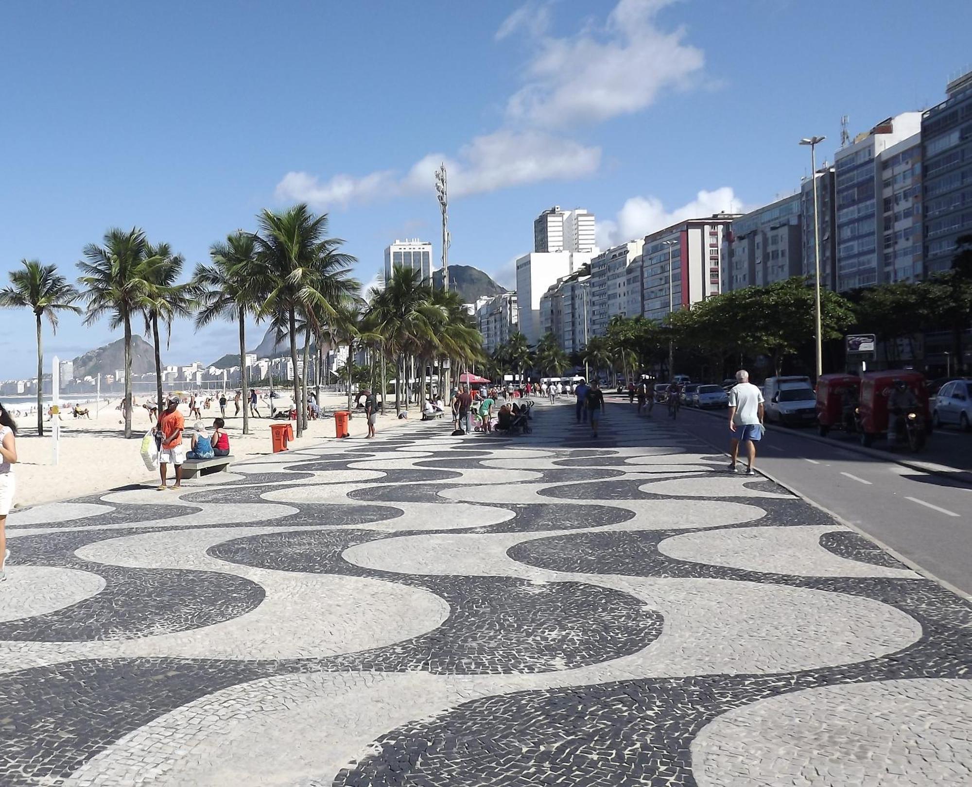 Vista Lateral Mar Copacabana Rio de Janeiro Kültér fotó